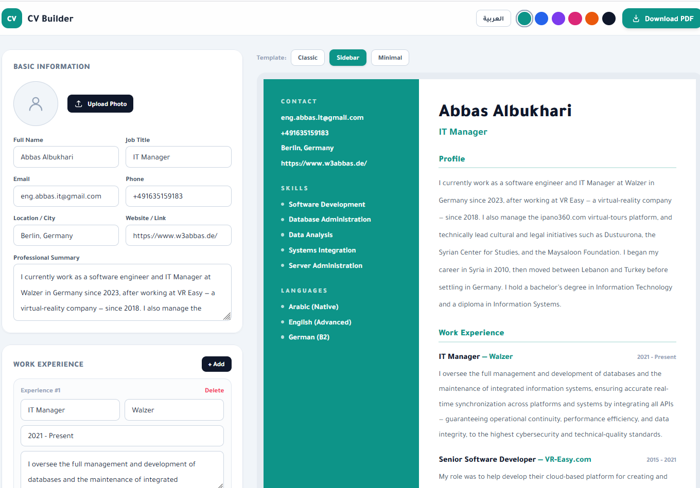CV Builder